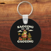 Funny Sagging But Still Gagging Santa Frog Meme Ch Sleutelhanger (Voorkant)