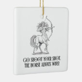 Funny Sagittarius Pun Zodiac Birthday Keramisch Ornament (Rechts)