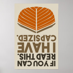 Funny Sailing Nautical Theme Kapitein Pun Poster