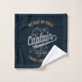 Funny Sailor Gift, Sailing Gifts Kapitein Retro Bad Handdoek (Wasdoekje)