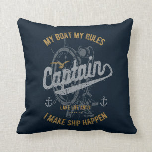 Funny Sailor Gift, Sailing Gifts Kapitein Retro Kussen