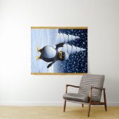 Funny Sailor Penguin Wandkleed (In Situ (horizontaal))