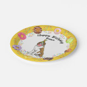 Funny Saint Bernard Dog Donuts Birthday Party Papieren Bordje (Gekanteld)