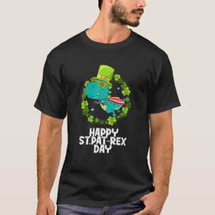 Funny Saint Patrick Day Flying T Rex Dinosaur Sung T-shirt