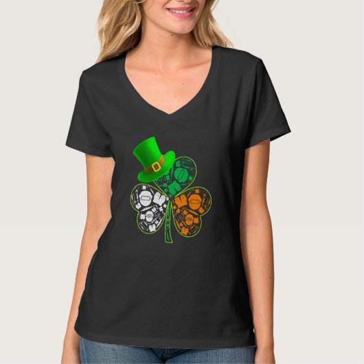 Funny Saint Patrick S Day Welder Shamrock Pet Iris T-shirt (Voorkant)