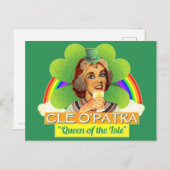 Funny Saint Patrick's Day Cleopatra Pun Irish Briefkaart (Voorkant / Achterkant)