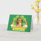 Funny Saint Patrick's Day Cleopatra Pun Irish Kaart (Gele Bloem)