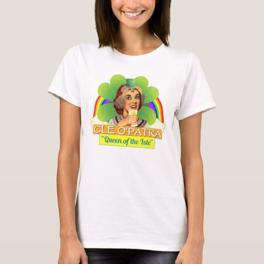 Funny Saint Patrick's Day Cleopatra Pun Irish T-shirt (Voorkant)