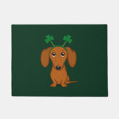Funny Saint Patrick's Day Dachshund Shamrocks Deurmat (Voorkant)