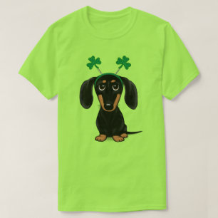 Funny Saint Patrick's Day Dachshund Shamrocks T-shirt