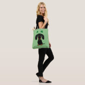 Funny Saint Patrick's Day Dachshund Shamrocks Tote Bag (Op model)