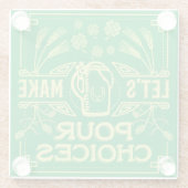 Funny Saint Patrick's Day Irish Beer Pour Choices Glazen Onderzetter (Achterkant)