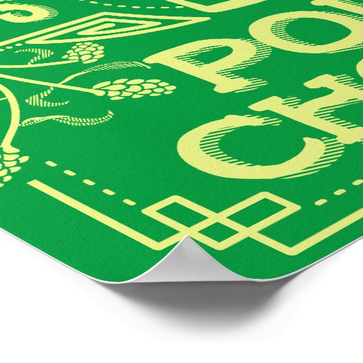 Funny Saint Patrick's Day Irish Beer Pour Choices Poster (Hoek)