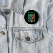 Funny Saint Patricks Day Irish Italy O'talian Ronde Button 5,7 Cm (In situ)