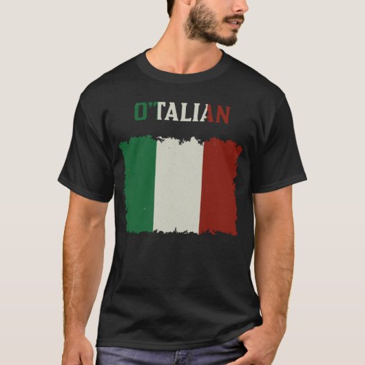 Funny Saint Patricks Day Irish Italy O'talian T-shirt (Voorkant)