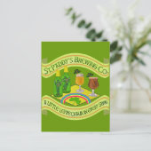 Funny Saint Patrick's Day Leprechaun Brewery Briefkaart (Staand voorkant)