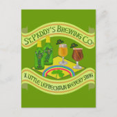 Funny Saint Patrick's Day Leprechaun Brewery Briefkaart (Voorkant)