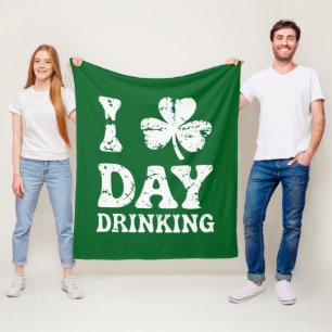 Funny Saint Patricks Day Party St Pats Funny Drink Fleece Deken