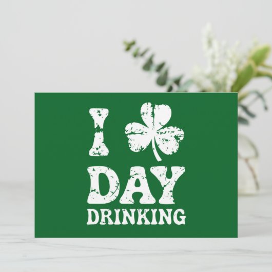Funny Saint Patricks Day Party St Pats Funny Drink Kaart (Staand voorkant)