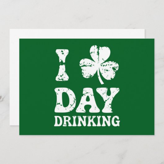 Funny Saint Patricks Day Party St Pats Funny Drink Kaart (Voorkant / Achterkant)