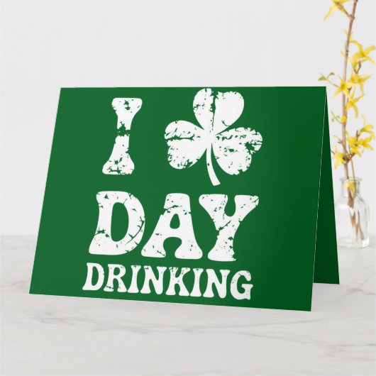 Funny Saint Patricks Day Party St Pats Funny Drink Kaart (Gele Bloem)