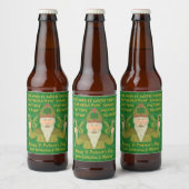 Funny Saint Patrick's Day Sakes Joke Green Irish Bier Etiket (Flessen)