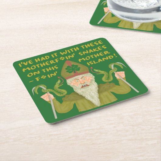 Funny Saint Patrick's Day Sakes Joke Green Irish Kartonnen Onderzetters (Schuin)