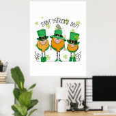 Funny Saint Patrick's Day T-Shirt Irish Shamrock Poster (Thuiskantoor)