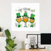 Funny Saint Patrick's Day T-Shirt Irish Shamrock Poster (Thuiskantoor)