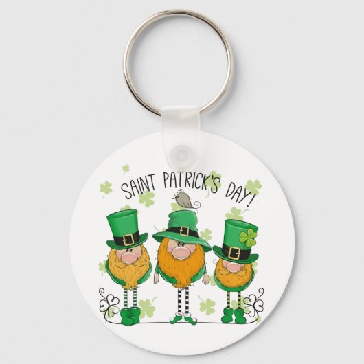 Funny Saint Patrick's Day T-Shirt Irish Shamrock Sleutelhanger (Voorkant)