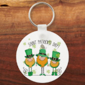 Funny Saint Patrick's Day T-Shirt Irish Shamrock Sleutelhanger (Voorkant)