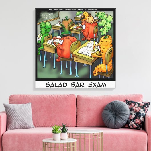 Funny Salad Bar Exam Canvas Print (Insitu (Woonkamer))
