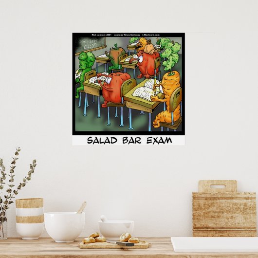 Funny Salad Bar Poster (Keuken)