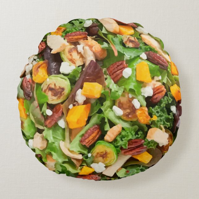 Funny Salad Thgerespecteerde Pillow Rond Kussen (Voorkant)
