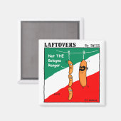 Funny Salami Bologna Magnet voor warme Hondenliefh (Voorkant / Achterkant)