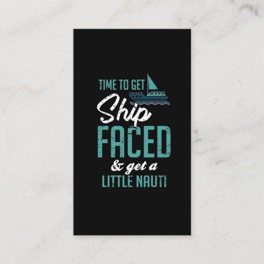 Funny Saling Nautic Humor Naughty Boat Lover Visitekaartje (Voorkant)