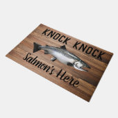 Funny Salmon Vist Pun Knock Knock Deurmat (Schuin)