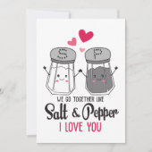 Funny Salt and Pepper Card, Funny Valentijnsdag Feestdagenkaart (Voorkant)