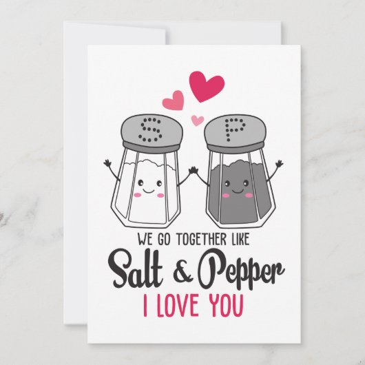 Funny Salt and Pepper Card, Funny Valentijnsdag Feestdagenkaart (Voorkant)