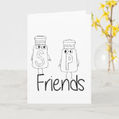 Funny Salt and Pepper Shakers Best Friends Besties Kaart (Gele Bloem)