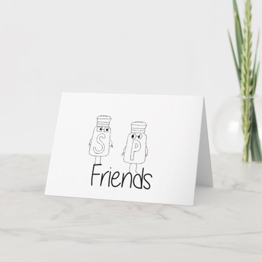 Funny Salt and Pepper Shakers Best Friends Besties Kaart (Voorkant)