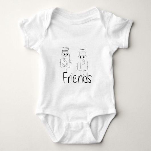 Funny Salt and Pepper Shakers Best Friends Besties Romper (Voorkant)