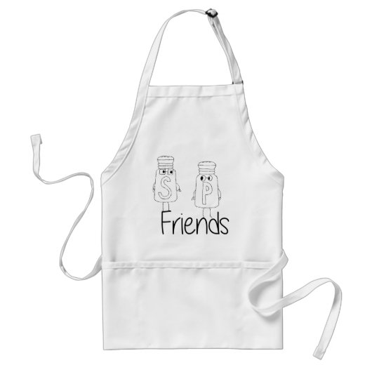 Funny Salt and Pepper Shakers Best Friends Besties Standaard Schort (Voorkant)