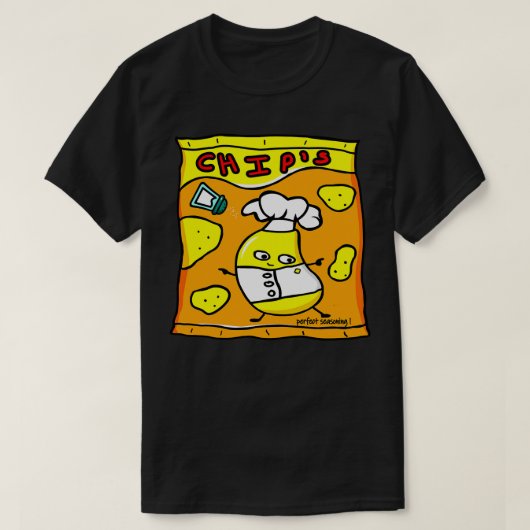 Funny Salted Chips T-shirt (Design voorkant)