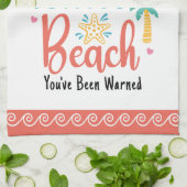 Funny Salty Little Beach Customizable Theedoek (Gevouwen)