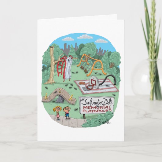 Funny Salvador Dali Playground Kaart (Voorkant)