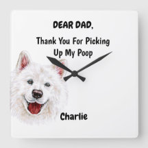 Funny Samoyed Dog Dad Waterverf Canine Art 