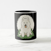 Funny Samoyed Dog Mok (Midden)