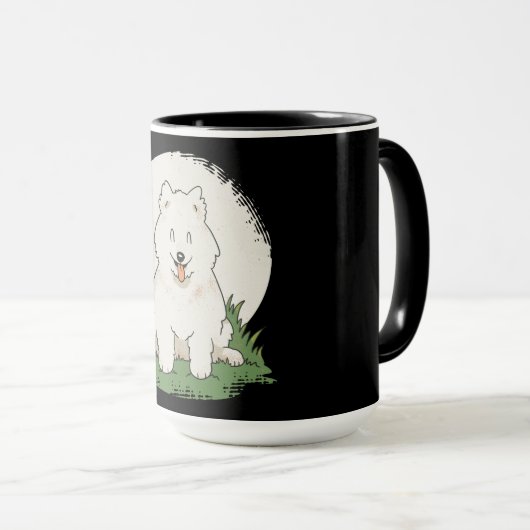 Funny Samoyed Dog Mok (Voorkant rechts)