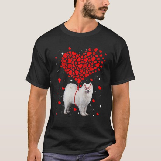Funny Samoyed Dog Valentine Pet Puppy Dog Lover T-shirt (Voorkant)